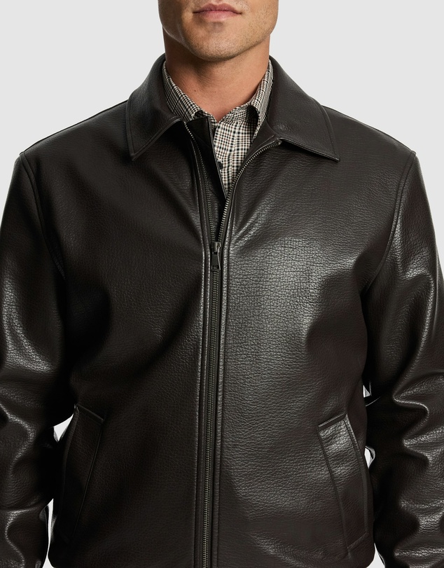 yd. - Scotty Faux Leather Jacket