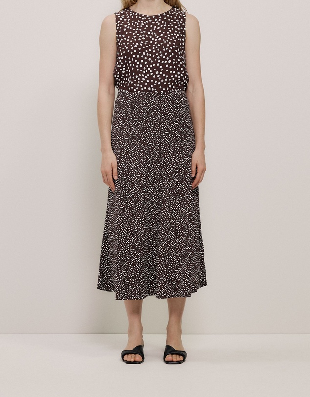 Trenery - Elorie Bias Slip Skirt in Coffee