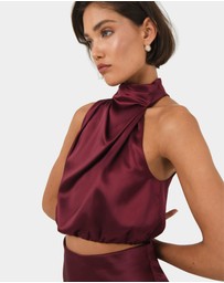 Forcast - Kaye Asymmetric Cowl Neck Top