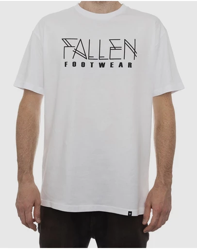 Fallen Footwear - Fallen Footwear Men Neuveaux 100% Cotton Tees Regular Fit White