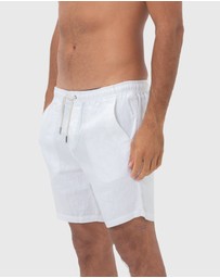 Coast Clothing - Linen Shorts- White