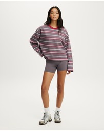 Cotton On Body Active - Long Sleeve Graphic Crew Sweatshirt
