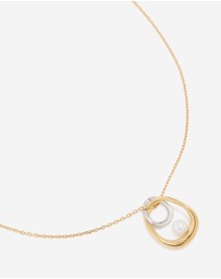 Lovisa - Waterproof Mixed Metal Plated Stainless Steel Open Pearl Pendant Necklace
