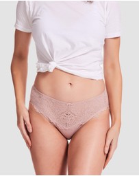 Kayser - 2 Pack Daily Essentials Stretch Lace & Cotton Hi Cut Brief (219)