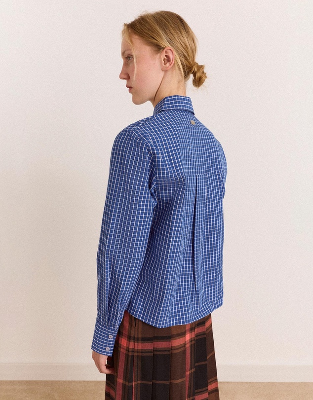 Damson Madder - Talia Ruched Check Shirt