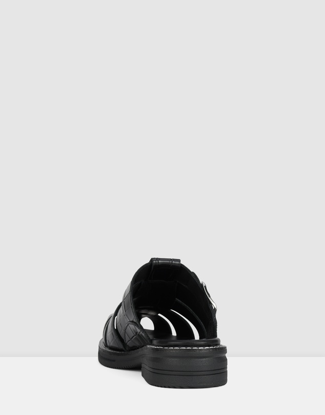 Rollie - Mule Fisherman Croc Flat