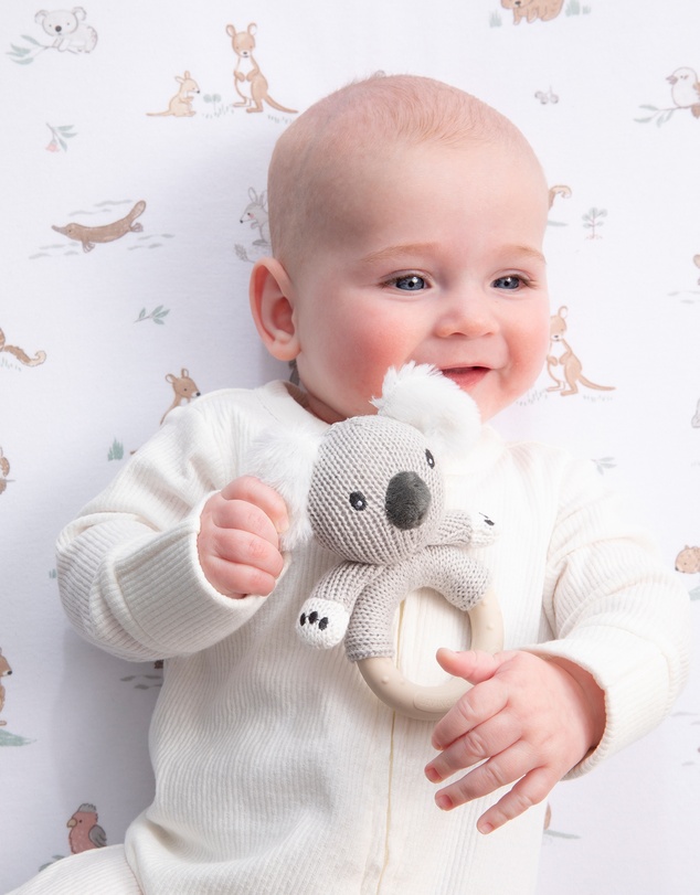Living Textiles - Ring Rattle - Koala