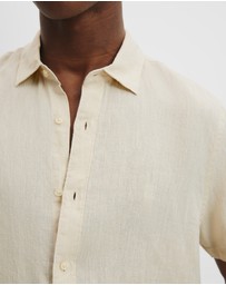 Country Road - Organically Grown Linen Regular Fit Short Sleeve Shirt