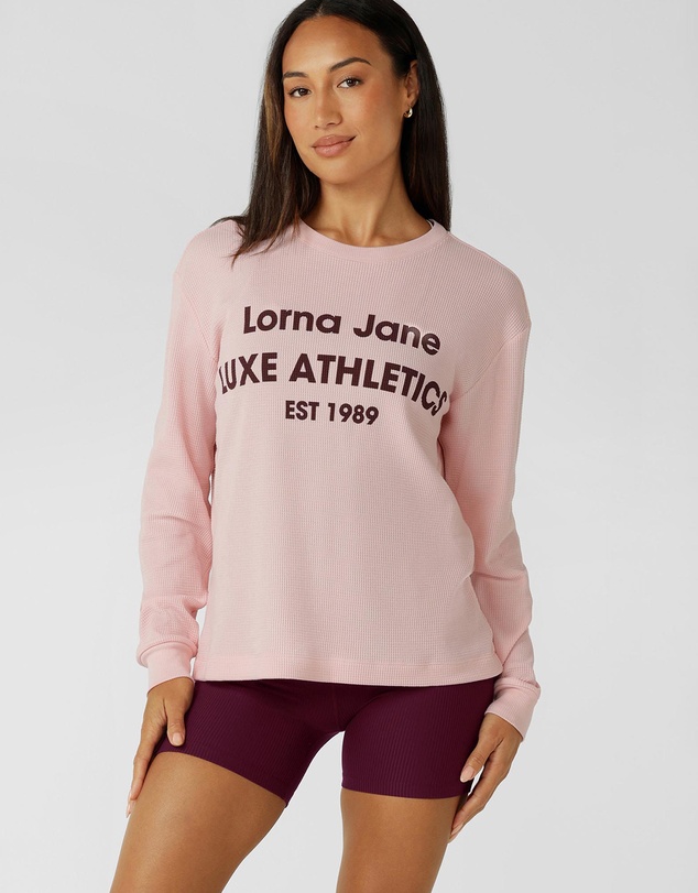 Lorna Jane - Off Duty Waffle Long Sleeve T-Shirt