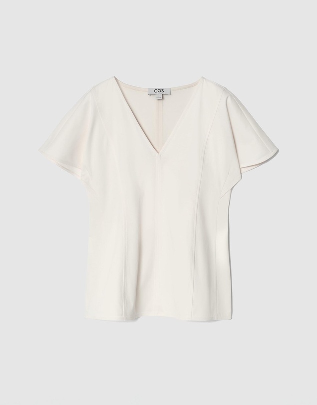 COS - Petal Sleeve Cotton Top