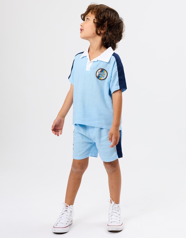 Goldie + Ace - Panel Linen Blend Top - Babies-Kids