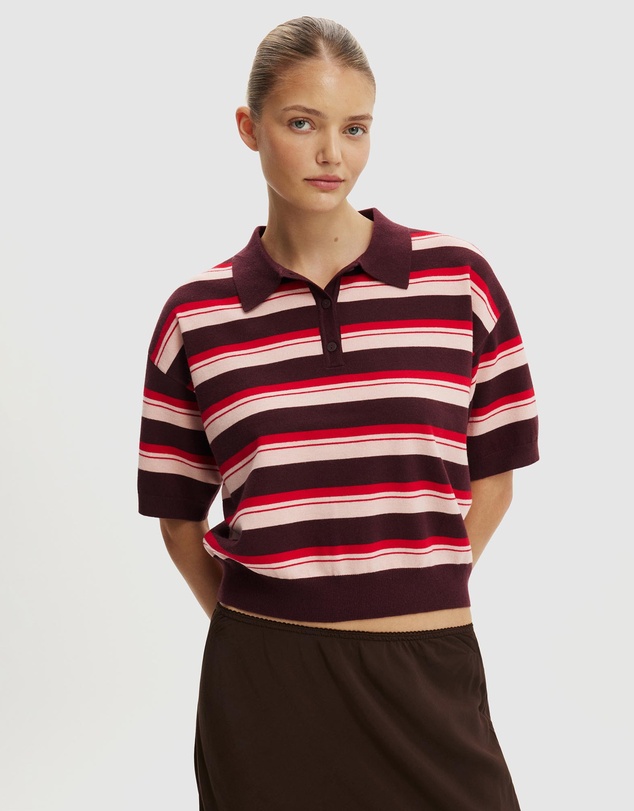 Cotton On - SS Boxy Polo Knit Jumper