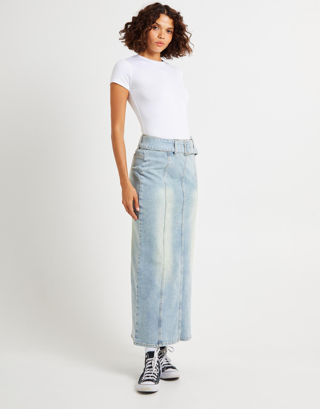 Insight - Kaya Low Belted Maxi Skirt