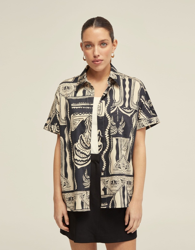 Oxford - Jasmine Printed Short Sleeve Shirt
