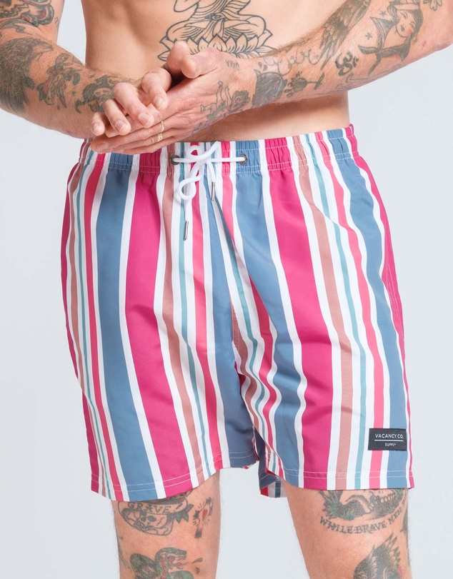 Vacancy Co - Candy Stripe Swim Short