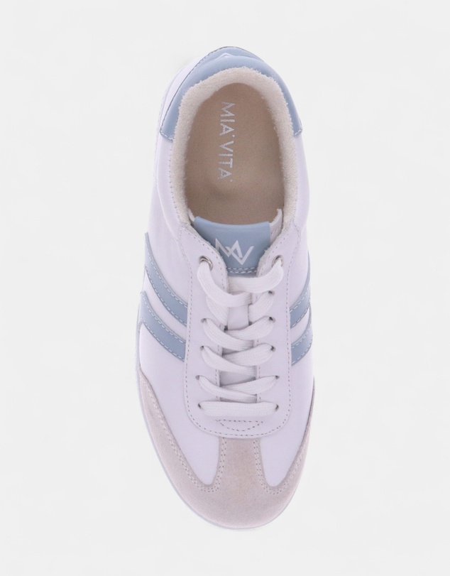 Mia Vita - Ramona Lace-Up Casual Sneaker - White/Blue