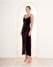 Pilgrim - Lauren Cowl Velvet Maxi Dress
