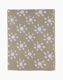 Living Textiles - Chenille Blanket - Sunflower Taupe