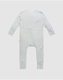 Kynd Baby - Day Or Night Onesie in Blue Gingham