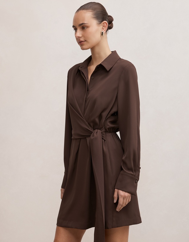 Forever New - Isobel Tie Shirt Mini Dress