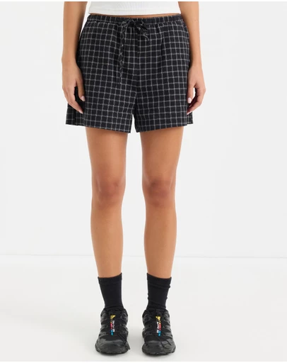 Calli - Lucy Drawstring Check Shorts