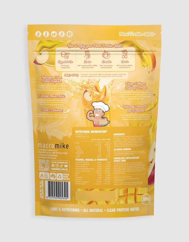 Macro Mike - Plant Protein Water Apple & Mango