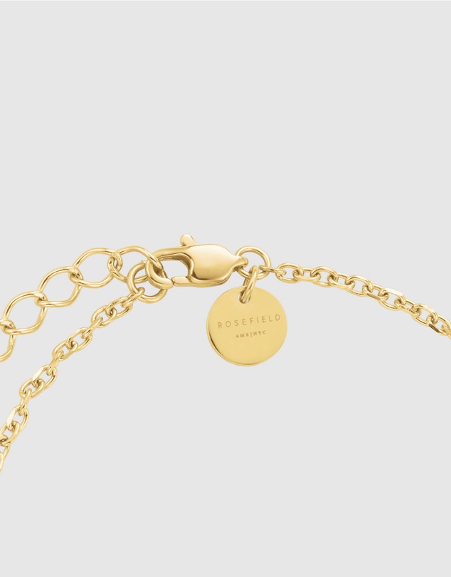 Rosefield - Bold Solitaire Charms Gold-Tone Bracelet