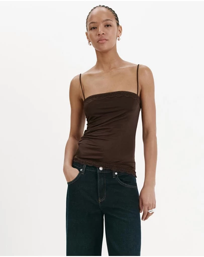 M.N.G - Fitted Top with Lace Detail
