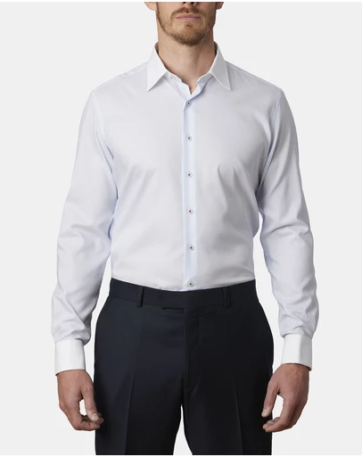 Abelard - Toulon Dobby White Trim Slim Fit Shirt