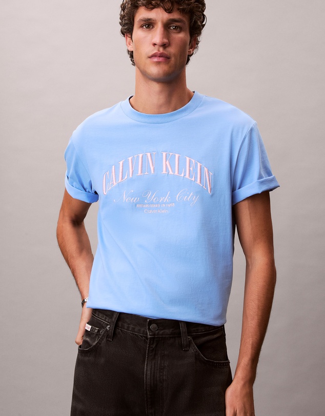 Calvin Klein Jeans - Terry Heritage Logo NYC Graphic Relaxed T-Shirt