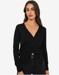 Forcast - Nicolette V-Neck Knit Cardigan