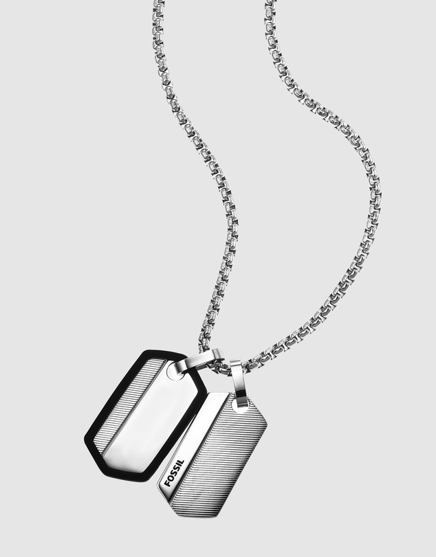 Fossil - Vintage Casual Silver-Tone Necklace