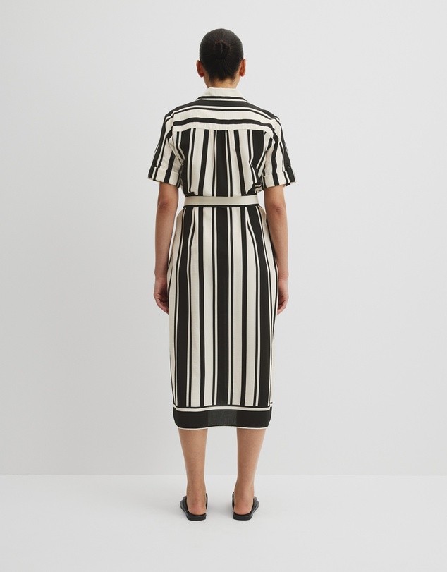 Country Road - Stripe Midi Shirt Dress