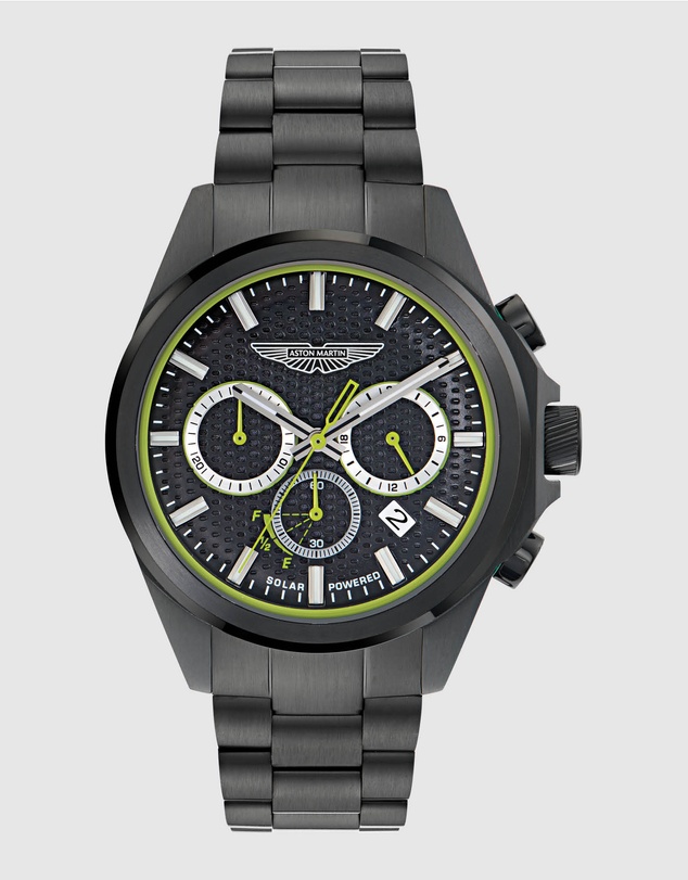 Aston Martin - HLC Chronograph Solar IP Black Stainless Steel Bracelet Watch