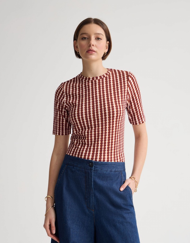 Oxford - Imogen Printed Jersey Top