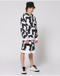 DKNY - Abstract Logo Bermuda Shorts - Kids-Teens