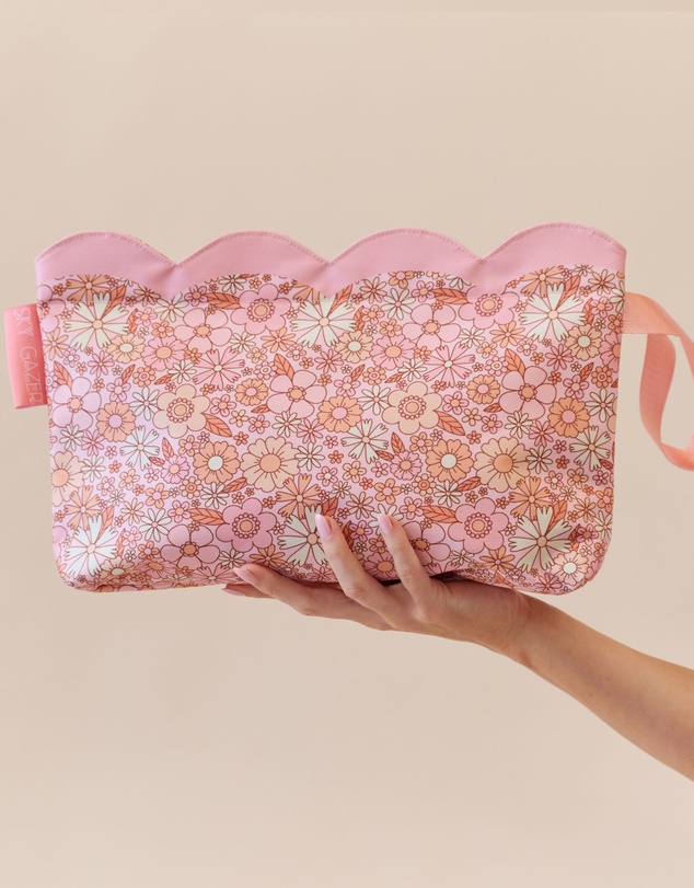 Sky Gazer - Scalloped Edge Wet Bag- Flower Power