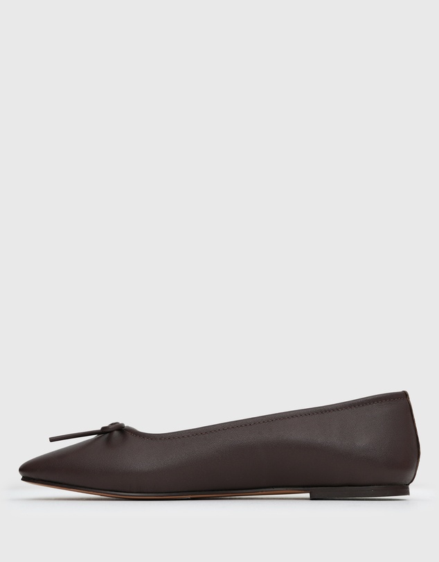 Betts - Caroline Leather Bow Ballet Flats