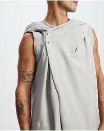 Surrounded By Ghosts - The Mercury French Terry Hooded Sleeveless Cardigan