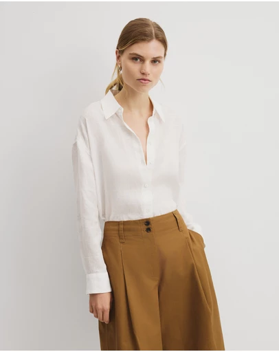 Country Road - Relaxed Long Sleeve Linen Shirt