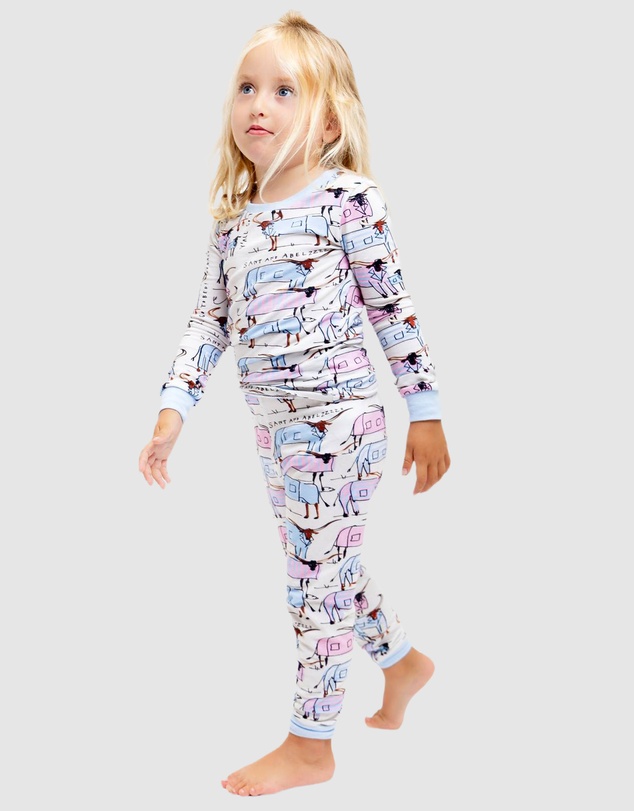 Sant And Abel - Kids Drawbertson Longhorns Long PJ Set