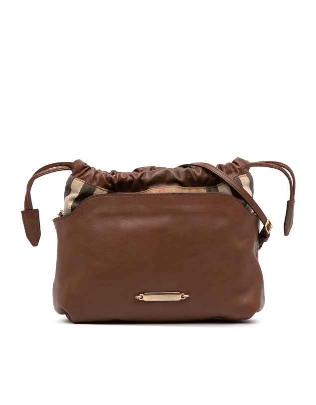 Pre-Loved by Azura Reborn - Pre-Loved House Check Canvas and Calfskin Little Crush Crossbody