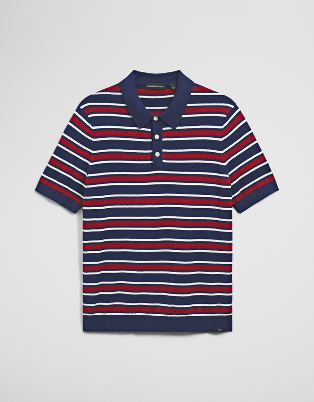 Country Road - Boucle Stripe Knit Polo