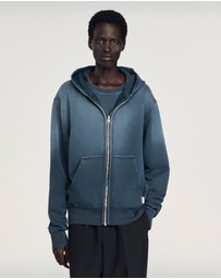 Sandro - Washed Zip Hoodie Sweatshirt
