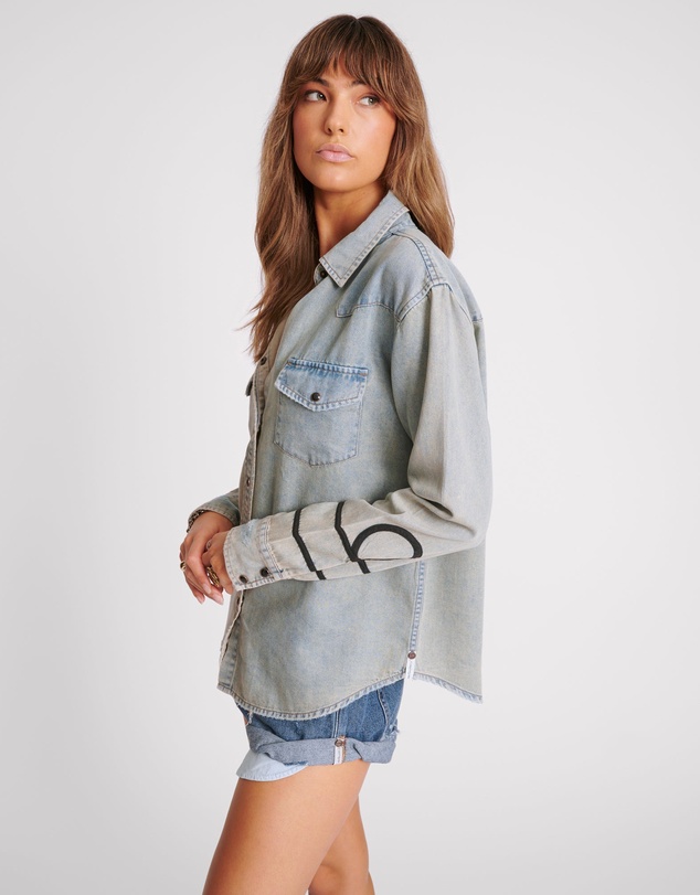 ONE TEASPOON - Western Denim Shirt - Old Blue