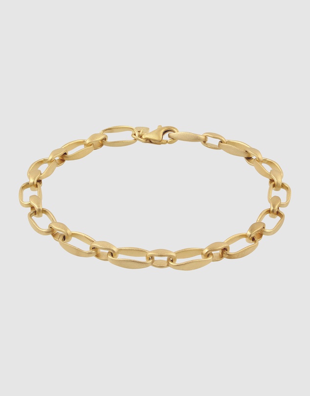 Kuzzoi - ICONIC EXCLUSIVE - Classic Link Chain Bracelet in Gold-Plated 925 Sterling Silver