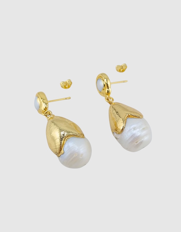 Miz Casa and Co - Honey Drop Pearl Earrings