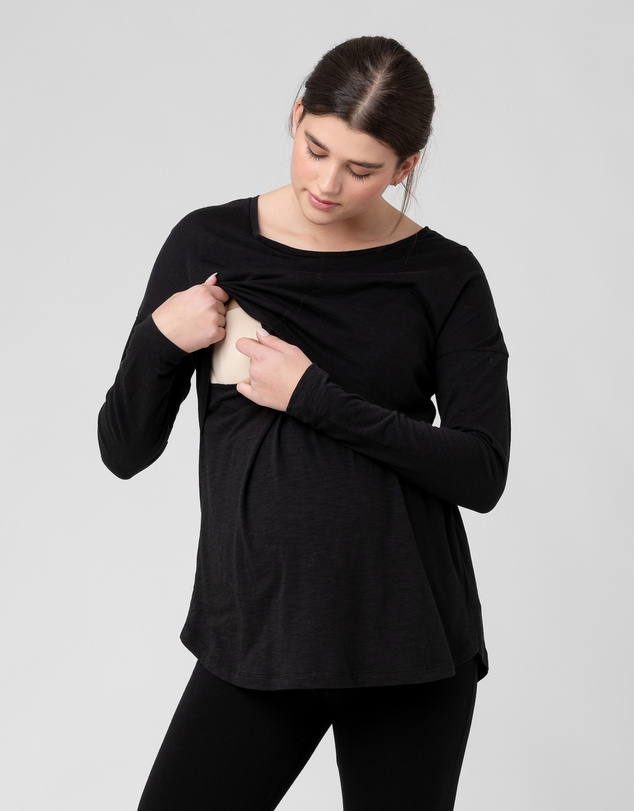 Ripe Maternity - Richie Long Sleeve Nursing Tee