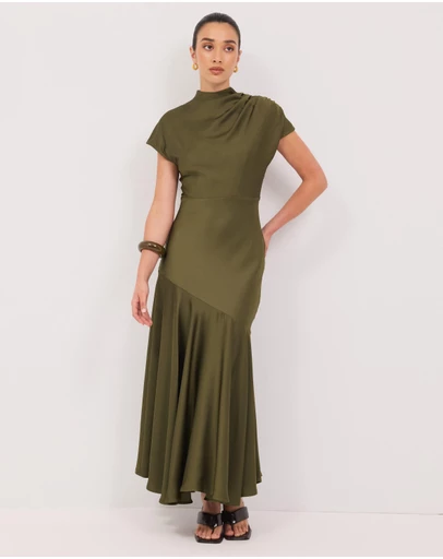 Calli - Easton Satin Midi Dress