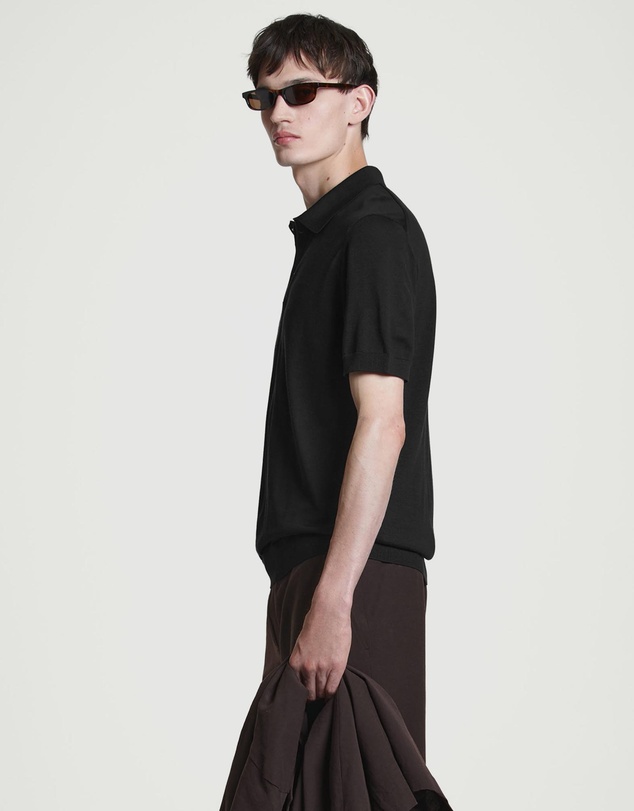 COS - Slim Knitted Silk Polo Shirt